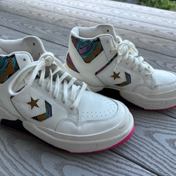 Converse Weapon CX 90s Mid Lifestyle Marbled Throwback Sneakers Size 7.5 - Picture 6 of 7